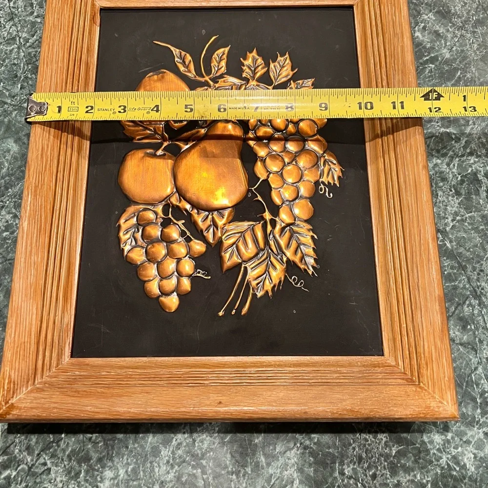 Copper Etched Art Piece - Unique, Handmade, Vintage Copper Hanging Wall Art - Picture 4 of 6